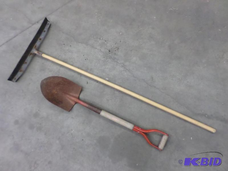 lot 49 image: (1) Floor Squeege & (1) Spade Shovel...