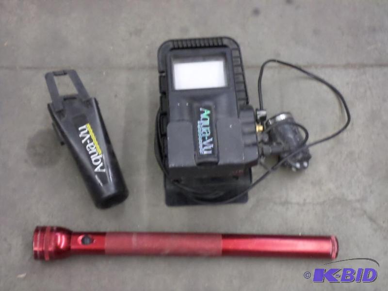 lot 57 image: (1) Maglite Flashlight & (1) Aqua-Vu Unde...