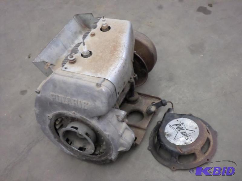 lot 69 image: Polaris 2-Cylinder Gas Snowmobile Engine...
