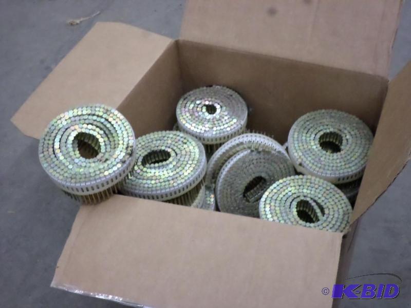 lot 72 image: Box Of 2" Coil Trim Nails...
