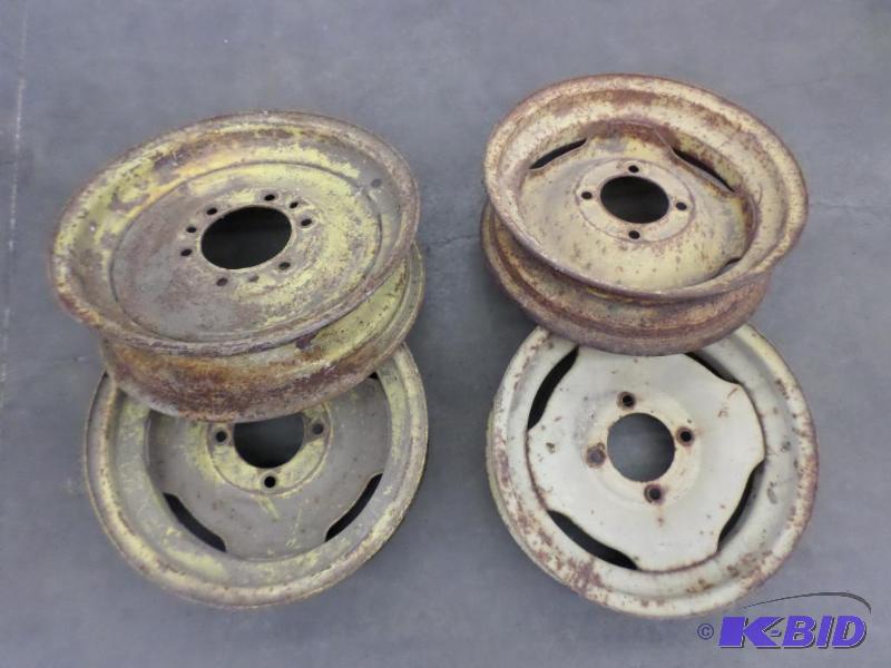 lot 98 image: (4) 6-Lug Universal 15" Implement Rims...