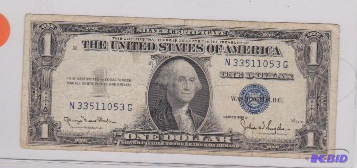1935 D $1.00 Silver Certificate