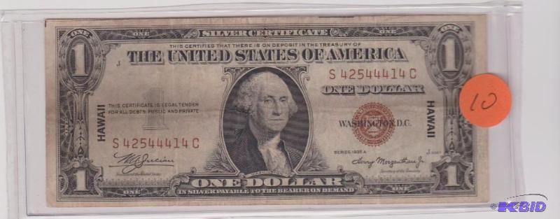 1935 A Hawaii Brown Seal Silver Certificate