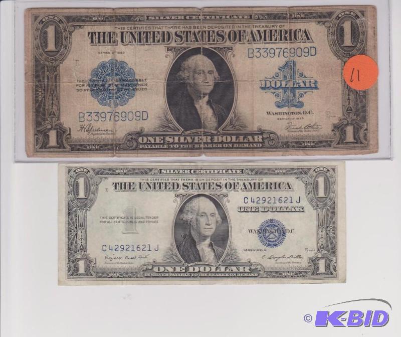 1923 Horse Blanket Silver Certificate & 1935 G Silver Certificate