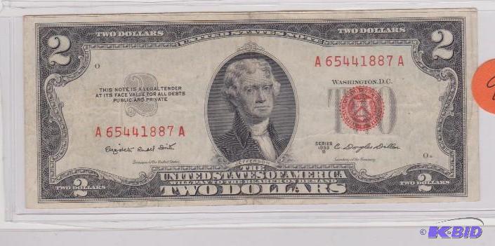 1953 B Red Seal $2.00