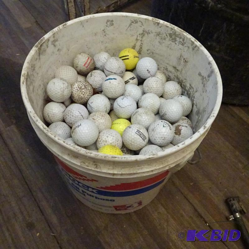 Bucket of golf balls...
