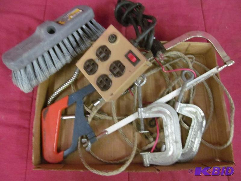 Rope, pulley, clamps, saw