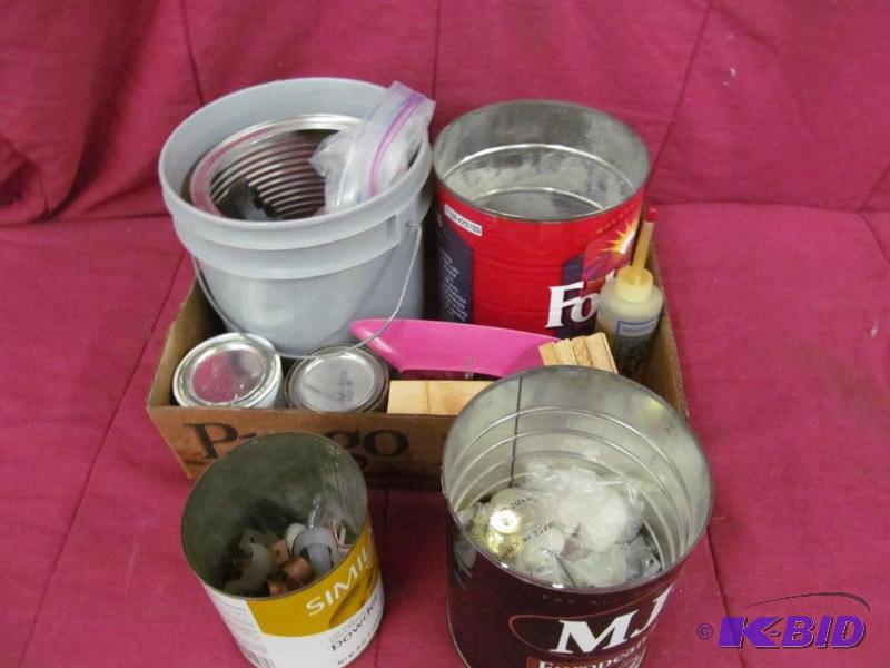 Fasteners, knobs, staples