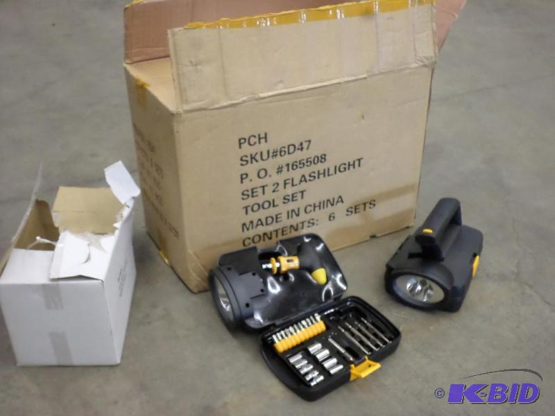 lot 100 image: New Case Of Emergency FlashlightTool Sets, (...