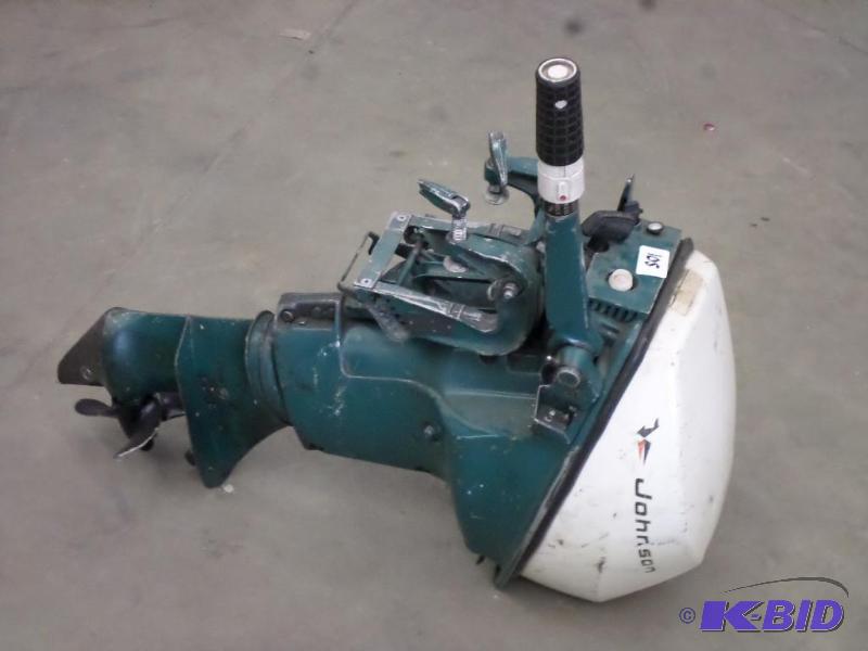 lot 105 image: 1970 Johnson 9.5HP, Runs, Needs Stop Switch...