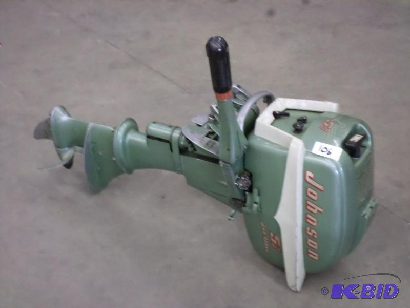 lot 106 image: 1955 Johnson 5.5HP, For Parts...