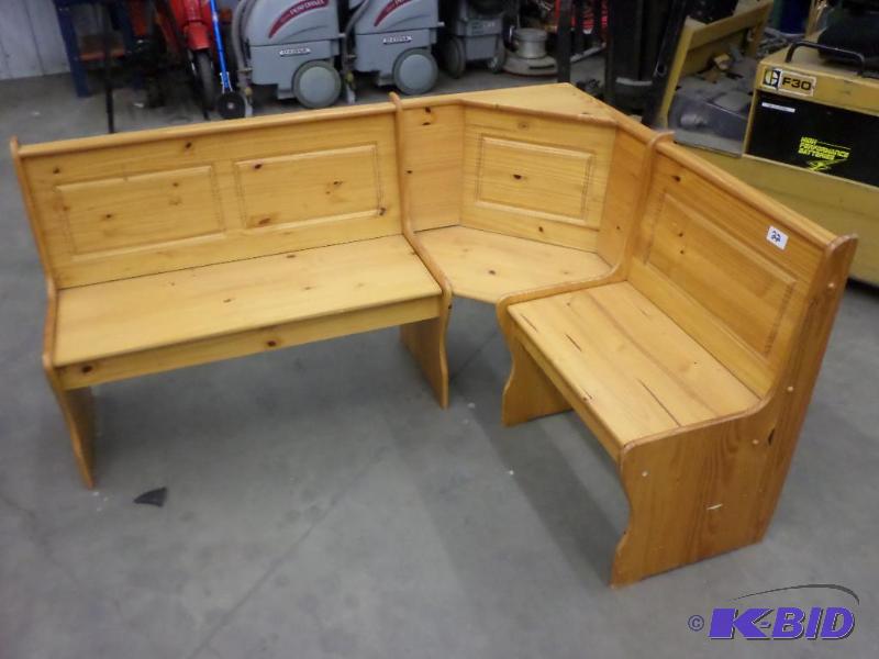 lot 22 image: 4x6 Restaurant Wooden Booth, No Cushions, F...