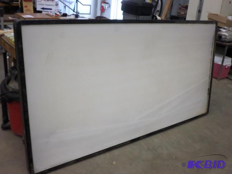 lot 5 image: 4x8 Aluminum Framed Lighted Sign, 4" T...