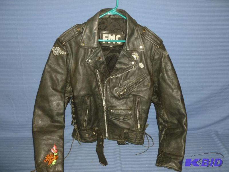 lot 105 image: FMC - Harley Davidson ladies leather jacket s...