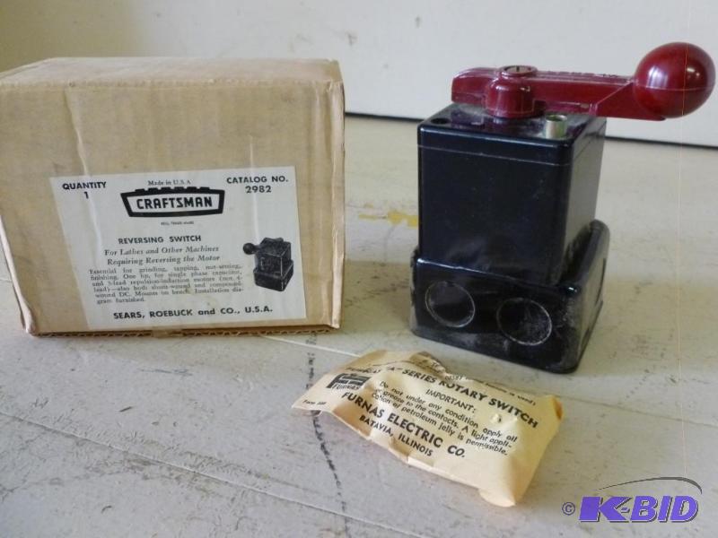 lot 142 image: Craftsman reversing switch for lathes and oth...