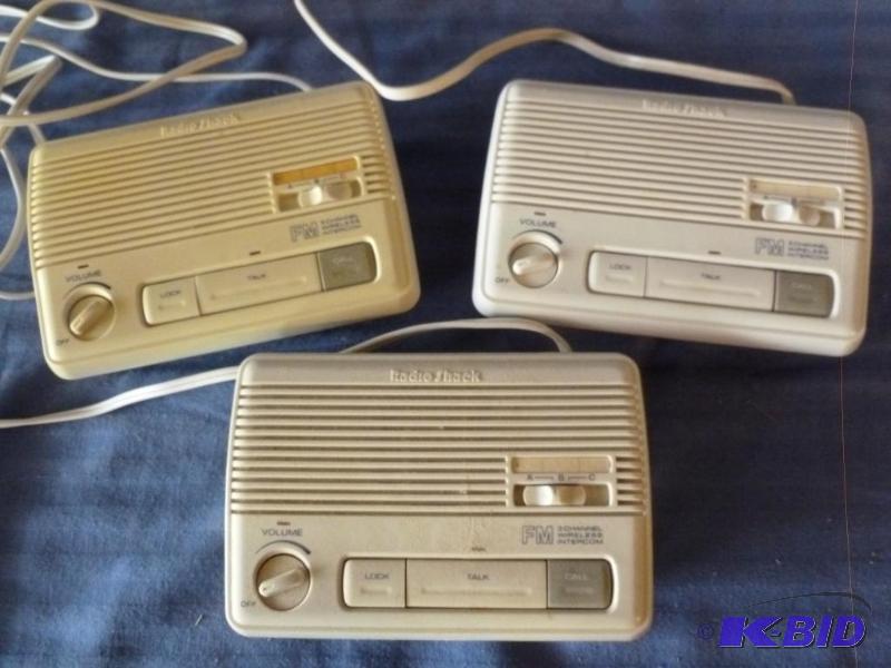 lot 150 image: Lot of three Radio Shack FM 3 channel wireles...