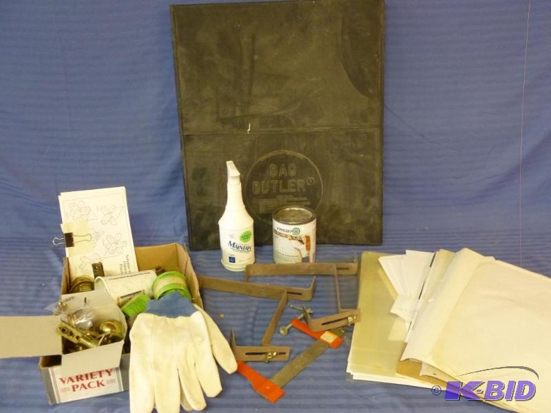 lot 179 image: Large lot that includes door locks, gloves, S...