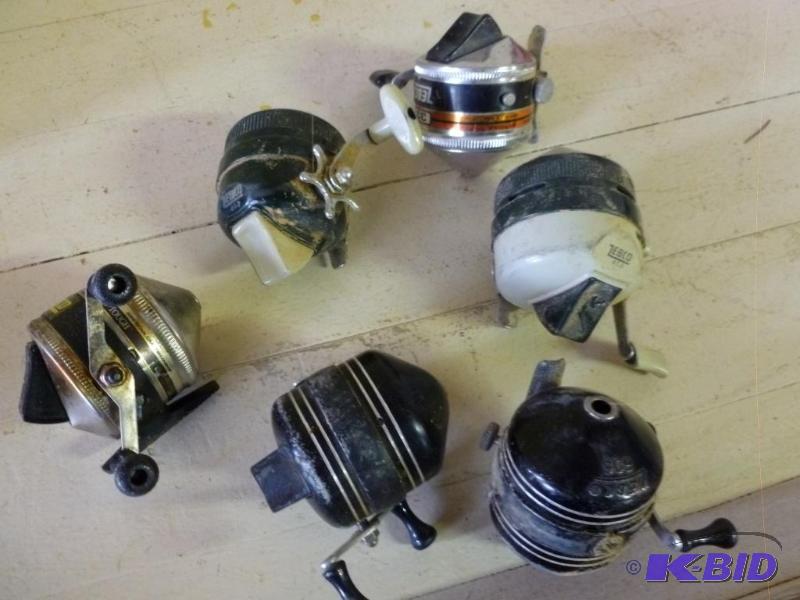 lot 184 image: Lot of six Zebco fishing reels that includes ...