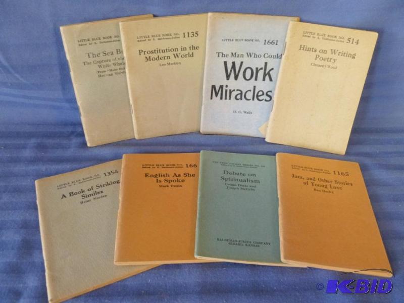 lot 19 image: Lot of eight Little Blue Books1922-1929. ...