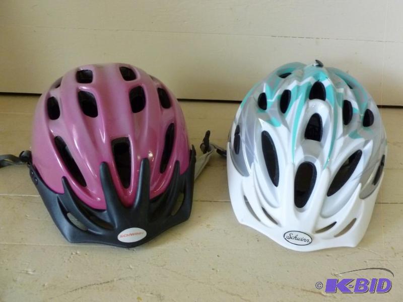 lot 196 image: Lot of two Schwinn bike helmets....