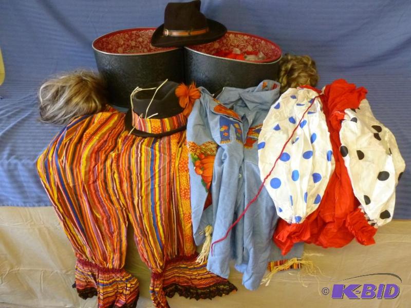 lot 55 image: Lot of costume hats and wigs. ...