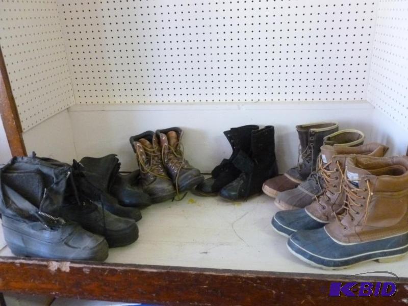 lot 61 image: Large lot of boots, includes a pair of Spacec...