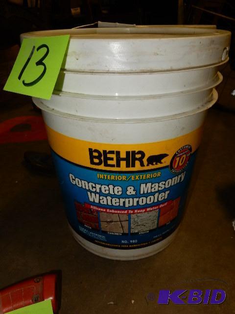 5 Gallon Pail, Behr Concrete and Masonry Waterproofer