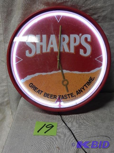 SHARPS Fluroescent Beer Clock