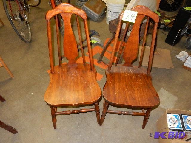 2 Beautiful Walnut Side Chairs