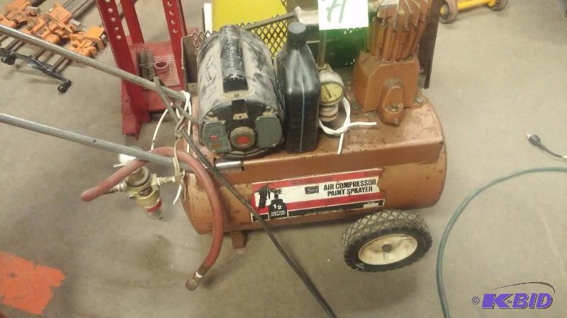 SEARS 12 Horse Power Air compressor, Paint Sprayer