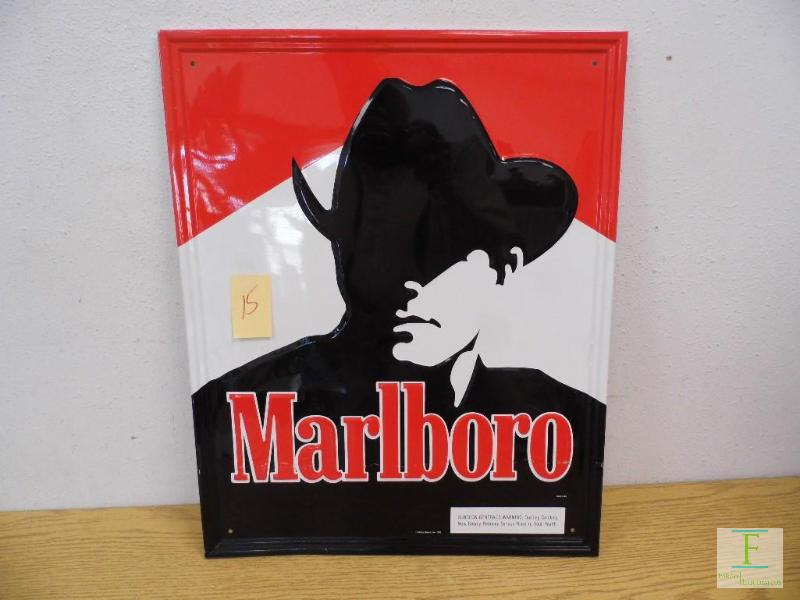 lot 15 image: Marlboro Metal Sign