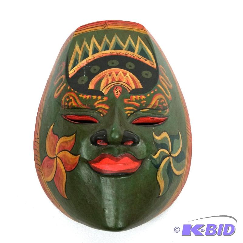lot 49 image: Indonesian Hand-carved and Hand-painted Ceremonial Mask