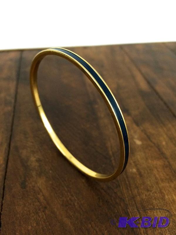 lot 51 image: Monet Blue Vintage Cloisonn bangle bracelet