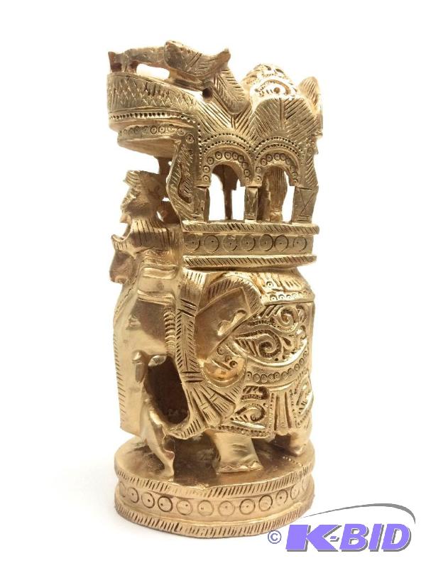lot 9 image: Hand Carved Wooden Gilt Statue