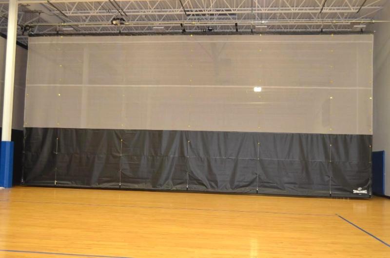 lot 17 image: Spalding 401855 Half Court Retractable Gymnas...
