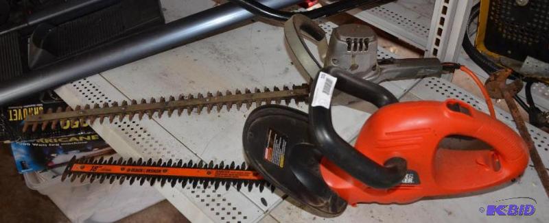 lot 155 image: Two Black & Decker hedge trimmers...