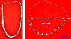 lot 18A image: Large Sterling Silver Strand necklace and Ste...