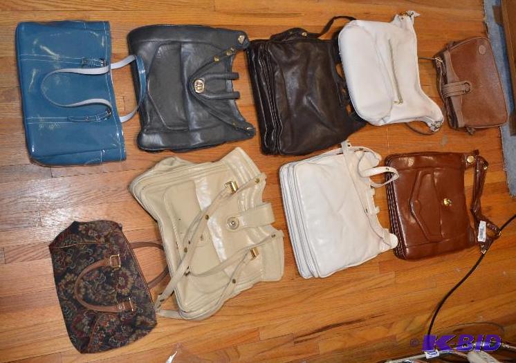lot 193 image: 9 purses 2 Zenith hand made purseshandbags...