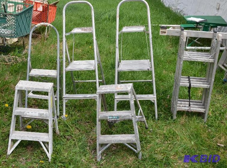 lot 224 image: 6 ladders Krause collapsible ladder 5 step la...