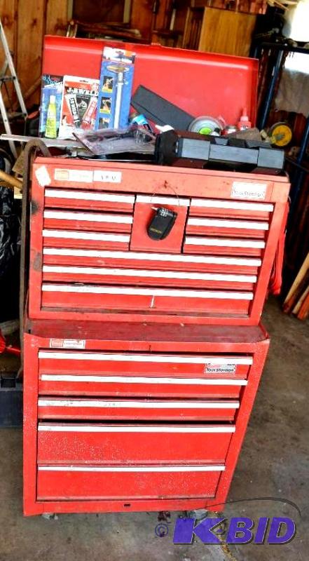 lot 36 image: Sears craftsman home tool storage chest. Tool...