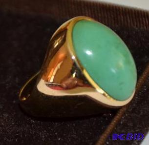 lot 6 image: 14K yellow gold unisex ring, large beautiful ...
