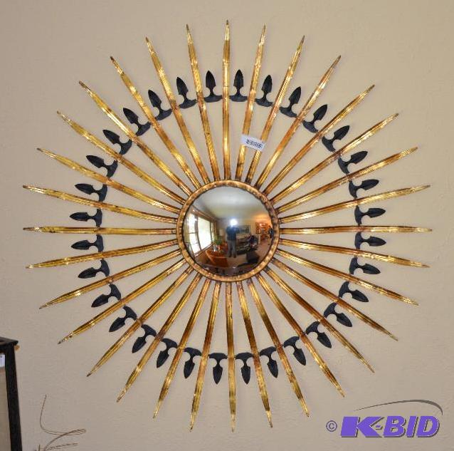 lot 60 image: metal wall hanging 40" diameter...