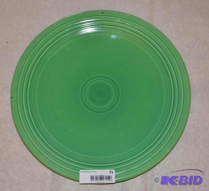 lot 71 image: Green Fiesta plate 10"...
