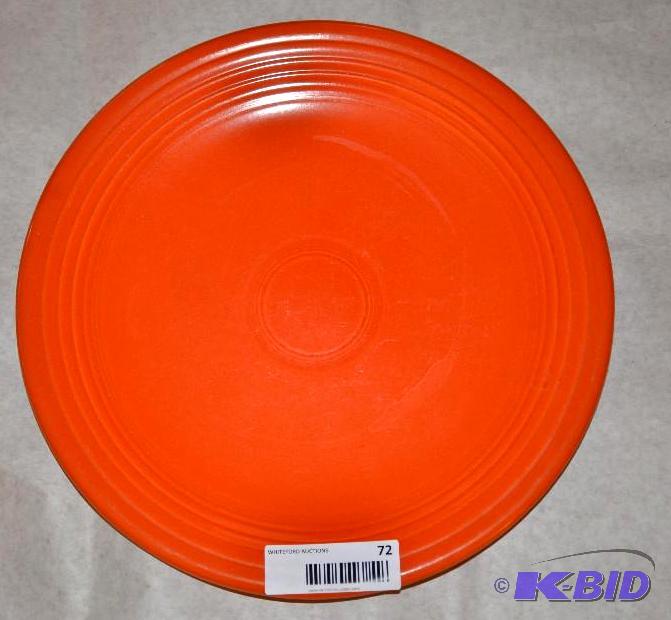 lot 72 image: Orange Fiesta plate 10"...