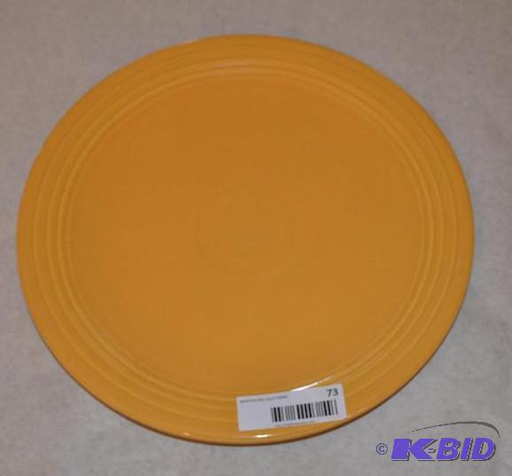 lot 73 image: Yellow fiesta plate 10"...