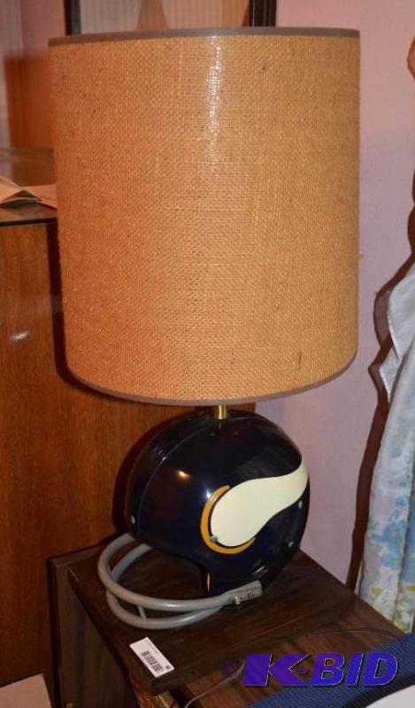 lot 86 image: Viking helmet lamp 29" tall...