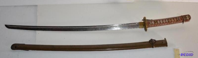 lot 12 image: Antique Samurai sword 38"  Please i...