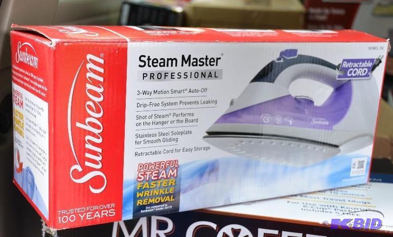 lot 130 image: SUNBEAM Professional Steam Master Iron - New...