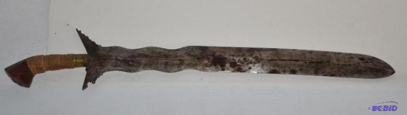 lot 19 image: Unique waved edge sword 26"...