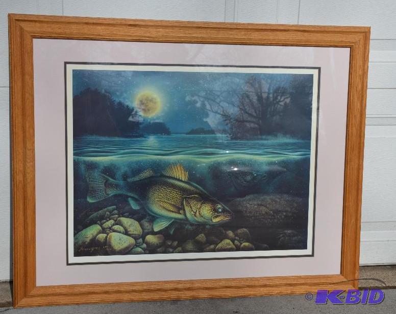 lot 35 image: Framed print by Jon A. Wright 3801500 signed...